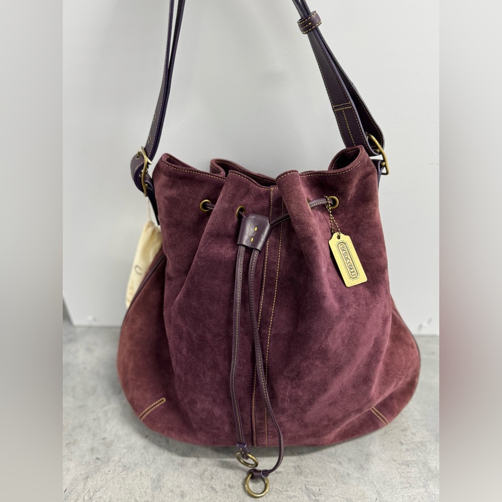 VINTAGE COACH | Violet Suede Hobo No. F3S-9478 w care kit